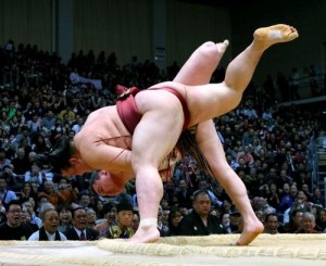 Hakuho contre Kisenosato pendant Kyûshû basho 2013