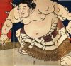 Utagawa Kunisada “cérémonie dohyo iri de Dakuemon”