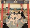 Utagawa Yoshikazu match de sumo
