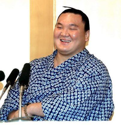 Hakuho lors de la conférence