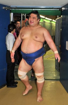Wakanosato après une victoire