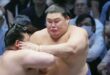 Jour 5 – L&rsquo;ôzeki Kirishima subit sa première défaite, le yokozuna Onosato, en difficulté, remporte sa deuxième victoire